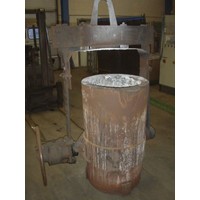Treatment ladle ± 600 kg, with teapot spout and planetary gear